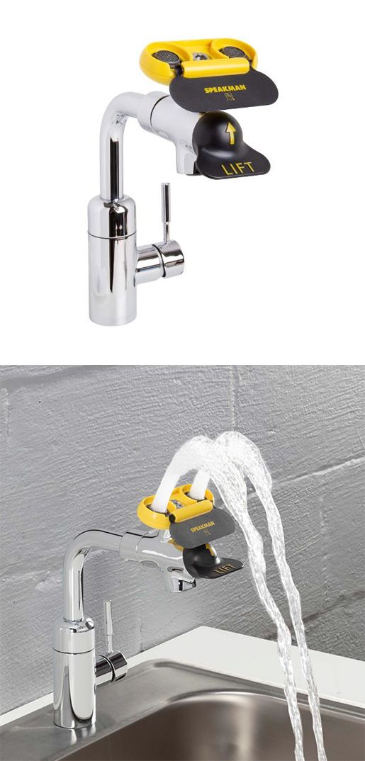 Eye wash faucet